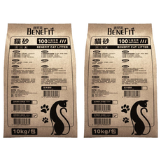 BENEFIT 斑尼菲 豆腐貓砂, 綠茶味, 10kg, 2包