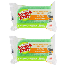 3M Scotch-Brite 百利 3層防刮海綿菜瓜布, 2個, 1個裝, 綠色