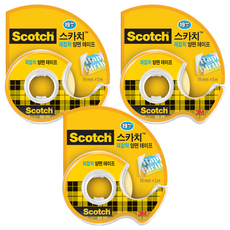 Scotch 可重複黏貼雙面膠帶 238 19mm x 5.08m, 3個, 雙面