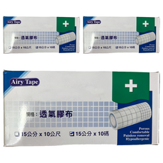 Airy Tape 未滅菌醫療用黏性膠帶及繃帶, 3個, 1個裝