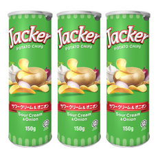 Jacker 日本版 傑可洋芋片 酸奶洋蔥味, 150g, 3個