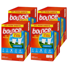 美國 bounce 烘衣柔軟片, 400片, 4個