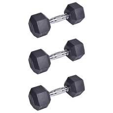 AD-ROCKET 六角包膠重訓健身啞鈴, 5kg, 3個