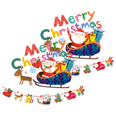 7片送禮老公公紙拉旗, 244-4607-01, 2組