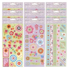 데어리즈 다꾸 일러스트 스프링 플라워 펄 스티커, 9개, 랜덤발송