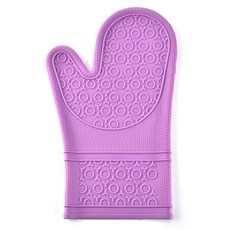 質感矽膠隔熱手套, 淺紫色, 1個