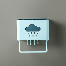 코레시스 심플한 물빠짐 수저통, 블루, 1개