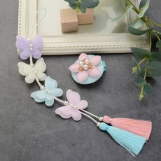 HanNal 女童用Narin髮夾 + Naye雙流蘇吊飾組