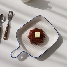 Bloom at home 鈷方柄板烤盤架, 白+藍, 2個