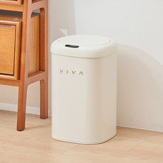 VISVIVA Viva感應式D-Edge垃圾桶, 1個, 奶油色