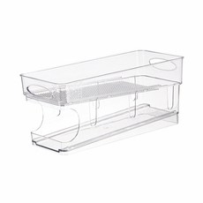 雙層罐裝飲料收納盒, 透明色, 1個