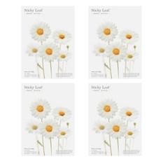 Appree Sticky Leaf 雛菊基本款便利貼 L, 白色, 4個