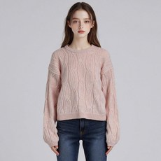 BURU N JUDY 女款圓領變形麻花針織衫 BOSBPO514A