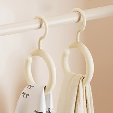 Omatang 帽子圍巾掛架 旋轉式掛鉤, 2個, 白色