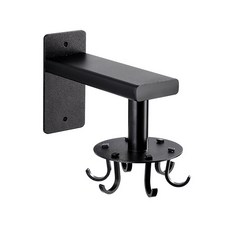 MONACO OLIVE 旋轉廚具收納架+掛鉤 6入+固定膠, 黑色的, 1套