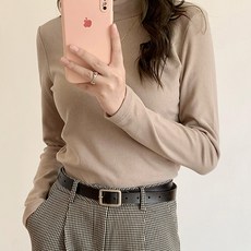 어썸풀 여성용 고블린 슬림 반폴라 티셔츠