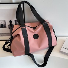 위드웨일 캠핑 여행용 트래블 보스턴 더플백, 핑크, 1개