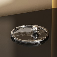 Allode 透明裝飾托盤, 6 深色透明圓形
