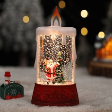 聖誕節聖誕紅扁平蠟燭水晶球, 紅色聖誕老人