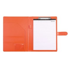 Allode 商務搭扣式A4文件板, 1個, TYPE 05 橘色 含便條紙