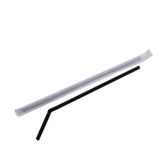 PLA紙包裝皺褶吸管 6mm*21cm, 1件, 200個