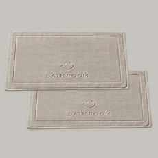 Nature Living 飯店式頂級浴室棉質地墊 2入, 米色浴室款