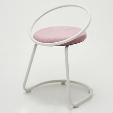 다니카 인테리어 화장대 스툴 CS-16, 패브릭 핑크, 1개