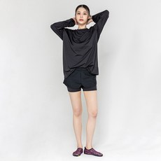 에이치머스 여성용 보나 래쉬가드 + 레깅스 숏 팬츠 세트