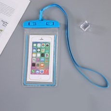 TG Company 手機防水袋 + 頸掛繩套組, 藍色, 3套