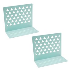 세모 펀칭 L형 철제 북앤드 YT_RA763 2p, 그린