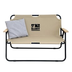 밴프 시그니처 2인용 폴딩 벤치형 캠핑의자, 베이지, 1개