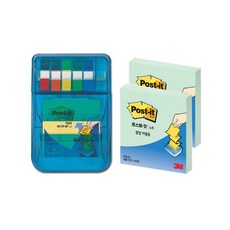 3M Post-it 抽取式便條台組合包 KR2001+抽取式補充包 KR330 2入, 混色，蘋果薄荷（彈出式筆芯 KR330）, 1套