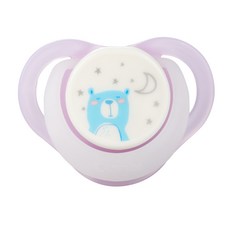 Combi 康貝 Night系列安撫奶嘴, 8-18個月, 紫色小熊, 1個