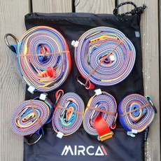 MIRCA 彩虹天幕帳織帶 3.0 主繩 2條+側邊 4條 天幕帳安裝全套, 彩虹