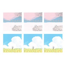 Design GomGom 風景插畫便條紙組 2款, D (Lolly Eye, Zephyr Tulip), 3套