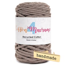 針織棉花邊4紗250g+手工金屬標隨機發貨套組, 09號摩卡米色, 1組