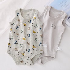 Bebeniz 嬰幼兒圖案網眼無袖套裝2件組