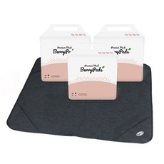 sceneby Premium Mash Berry Dog 便盆墊 75 張 + 黑色阻隔墊, 75個, 1組