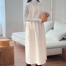 봉봉스토리 윈터스 포켓 레이어드 임산부 원피스