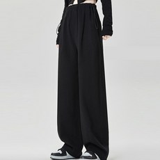 I CAN SIMPLE 舒適可調鬆緊帶垂墜感細褶孕婦長褲