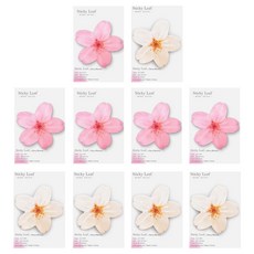 어프리 스티키리프 벚꽃 베이직 점착메모지 2종 세트 S, White + Pink, 5세트