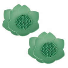 LEBENKUCHEN 矽膠花朵菜瓜布架, 4個, 綠色