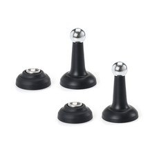 Pastel Lounge 免鑽孔黏貼式磁吸門擋 黑色, 2個