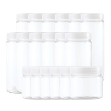 多合一圓形冰箱收納容器調味料罐, 18入, 1入