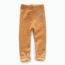 chocomong 兒童刷毛彈性羅紋保暖內搭褲