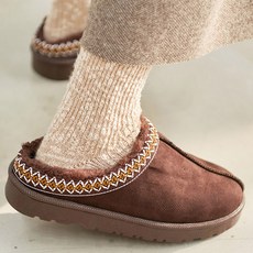 女性北歐風毛絨冬季室內室外拖鞋