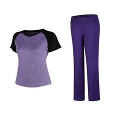 Naya Style女款瑜珈服短袖上衣+直筒褲 2025