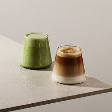 iwooa 三角耐熱玻璃家用咖啡杯 350ml, 單色, 2個