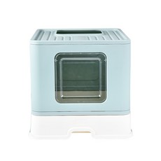 生態寵物貓兩用防沙馬桶, 藍色