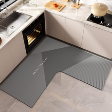 엑스터 코너 L자형 규조토 논슬립 흡수형 주방 발매트, Type H